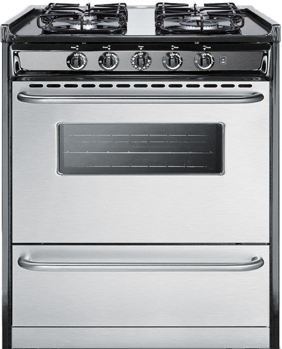 Gas Range Sealed Burner - Standard Plus - Stainless - Flush