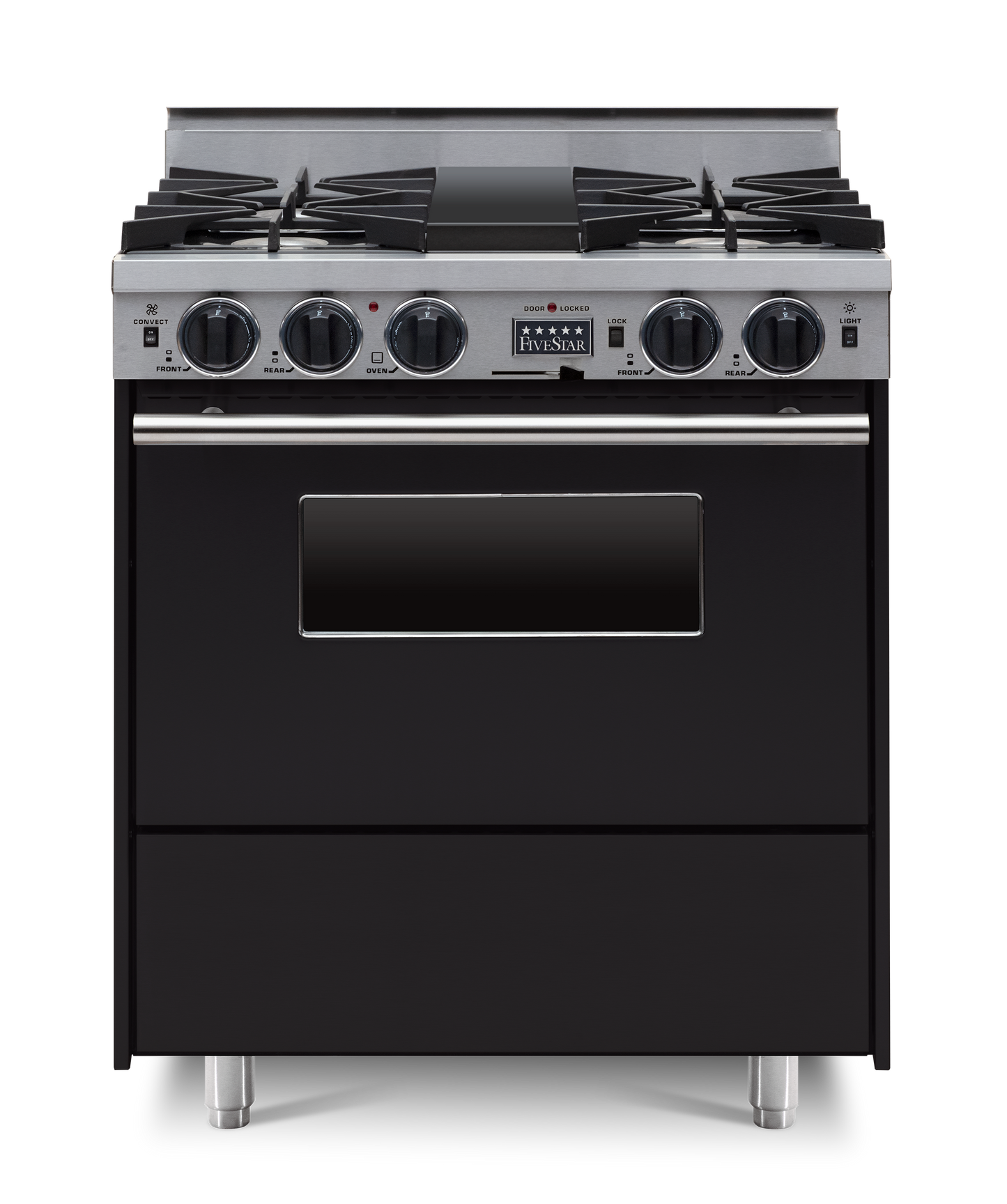 30” LP Gas Dual-Fuel Self-Cleaning Convection Range - Open Burners