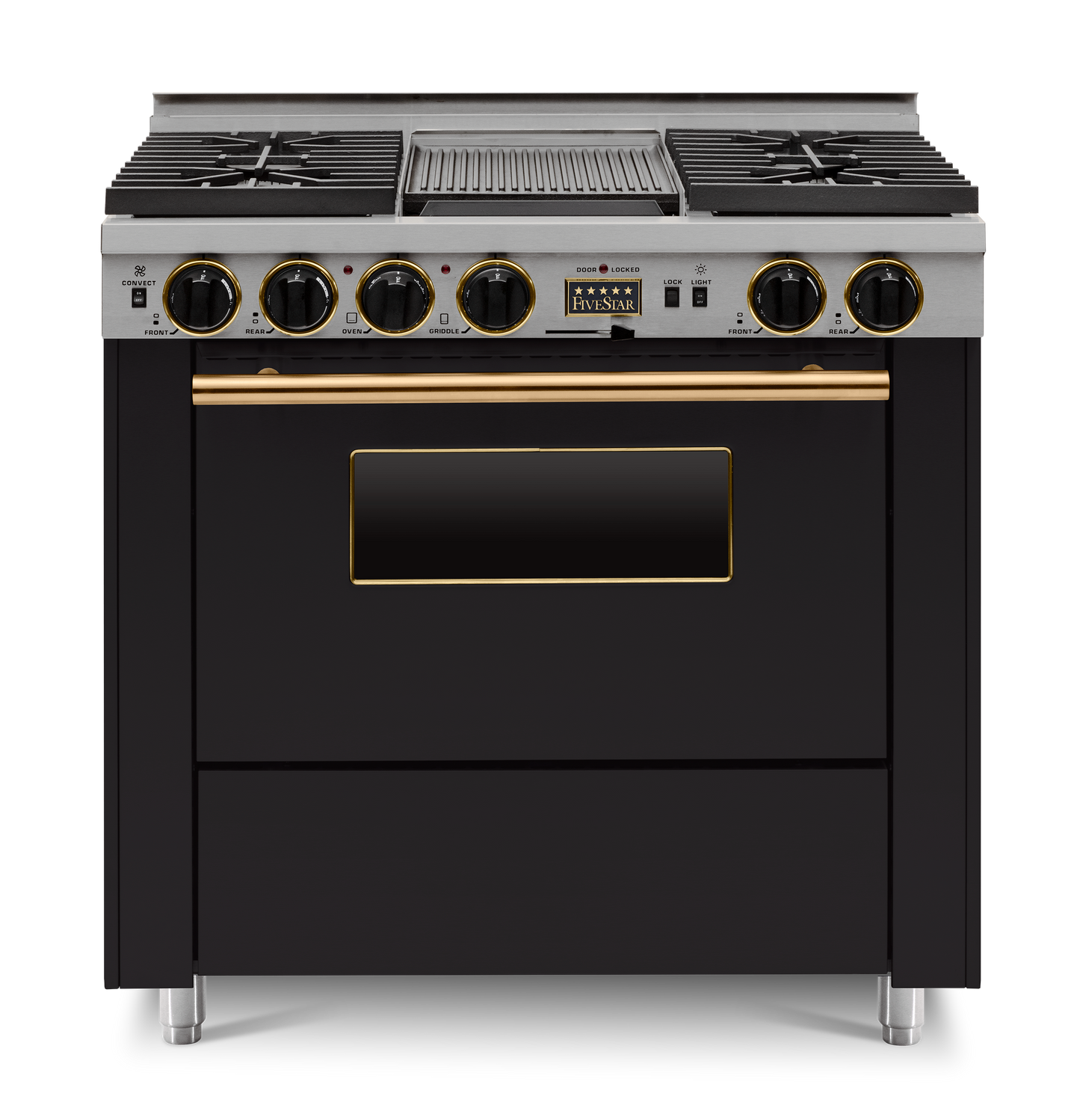 36” LP Gas Dual-Fuel Self-Cleaning Convection Range - Sealed Burners