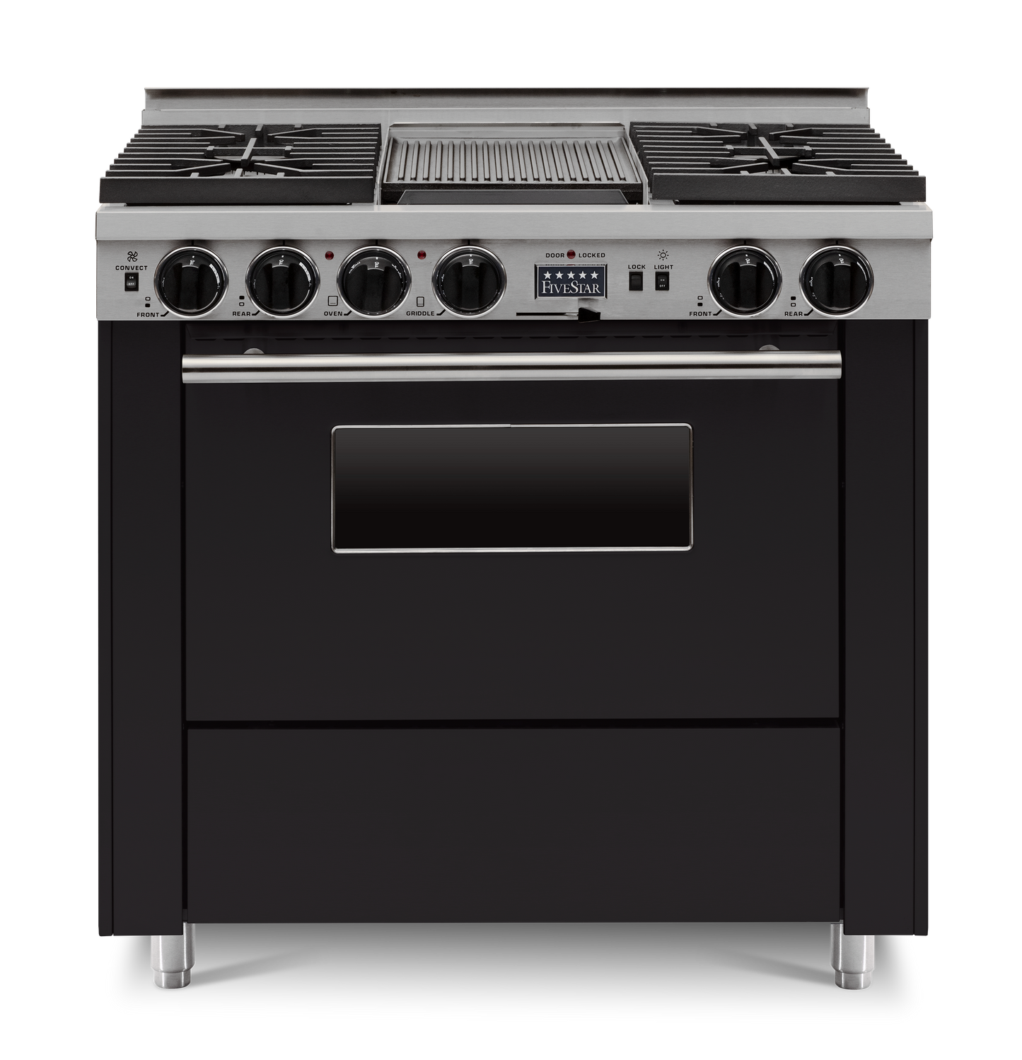 36” LP Gas Dual-Fuel Self-Cleaning Convection Range - Sealed Burners