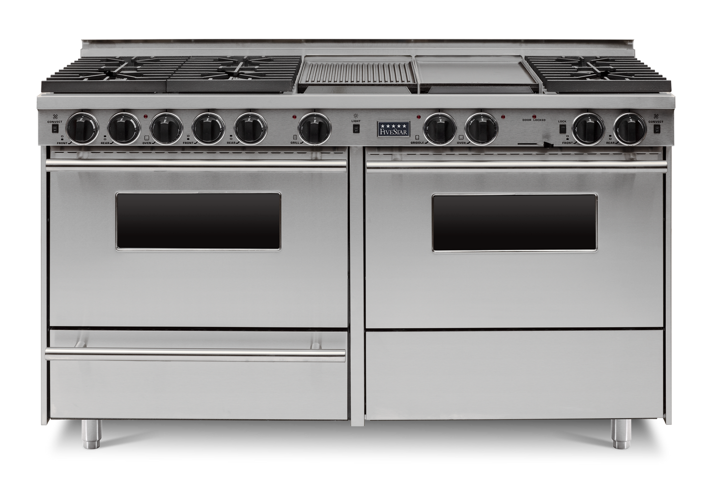 60" True Dual-Fuel Self-Cleaning Convection Range - Sealed Burners