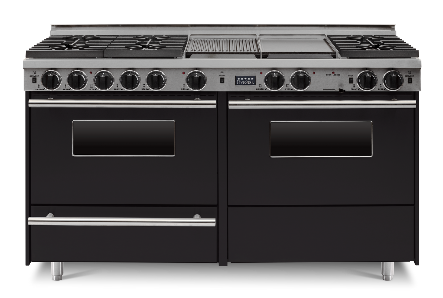 60" True Dual-Fuel Self-Cleaning Convection Range - Sealed Burners