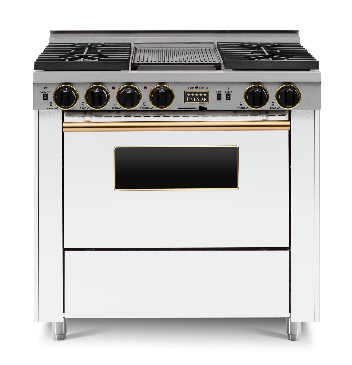 36” Dual-Fuel Self-Cleaning Convection Range - Sealed Burners