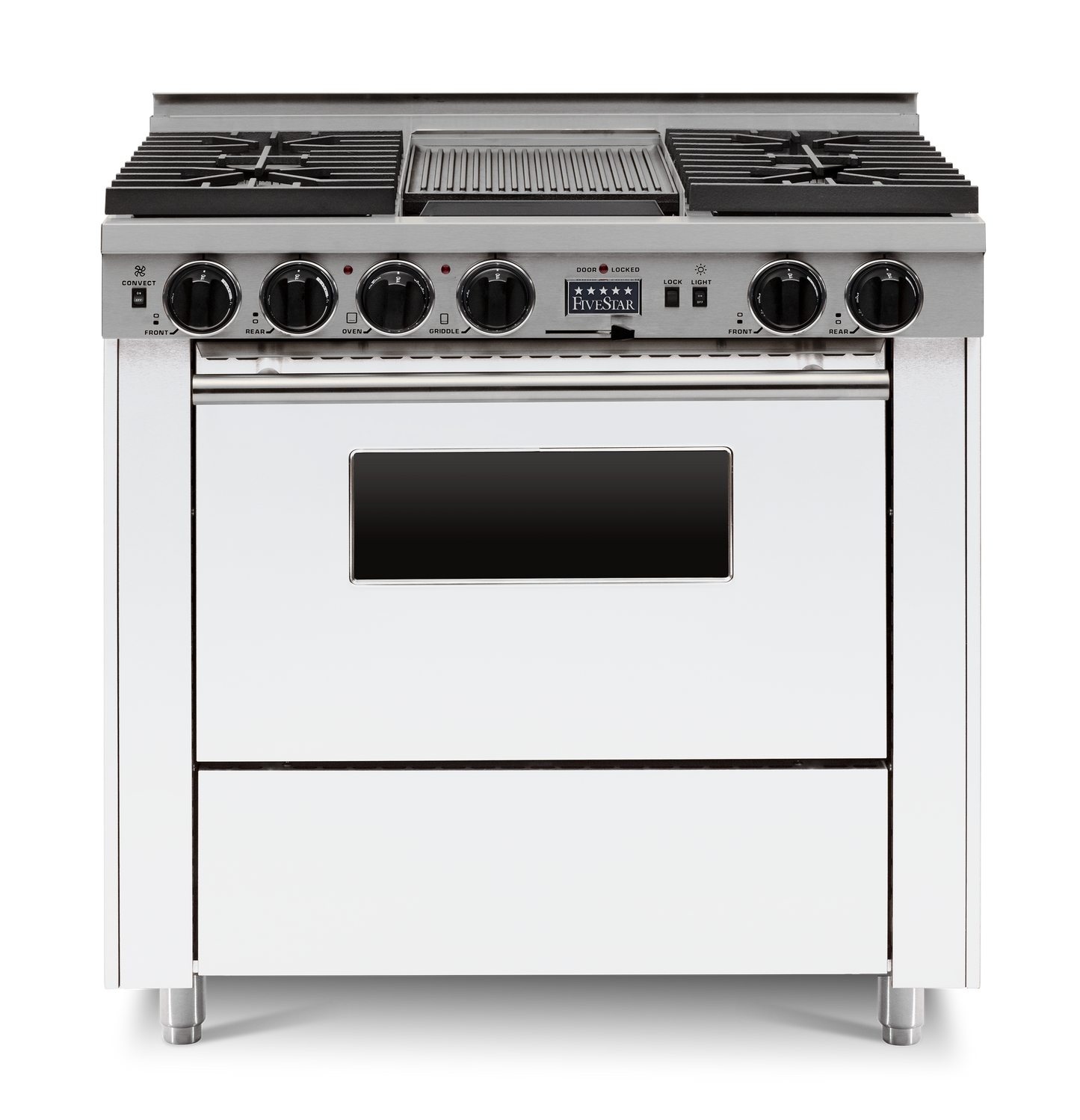 36” LP Gas Dual-Fuel Self-Cleaning Convection Range - Sealed Burners