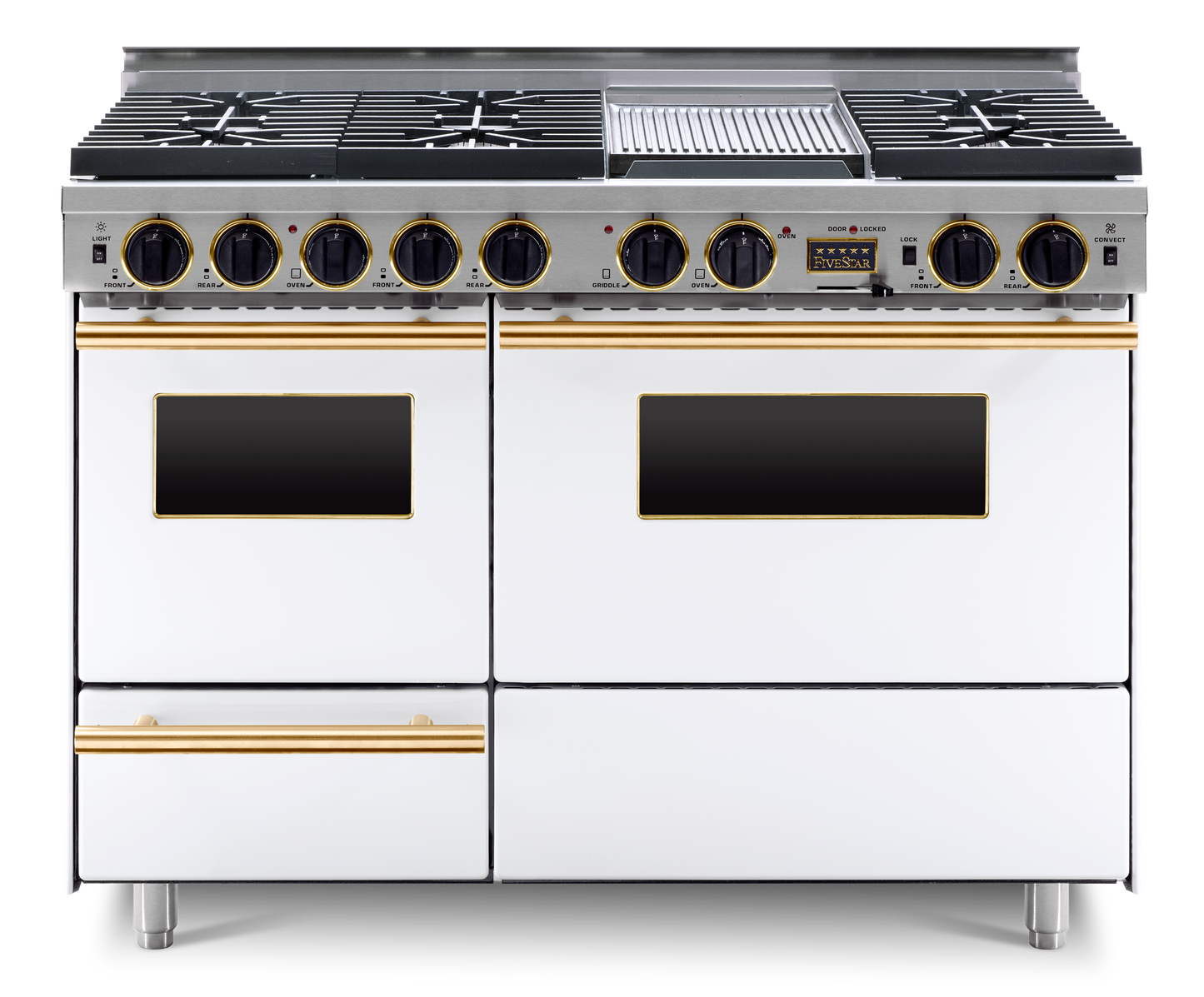 48” True Dual-Fuel Self-Cleaning Convection Range with Sealed Burners