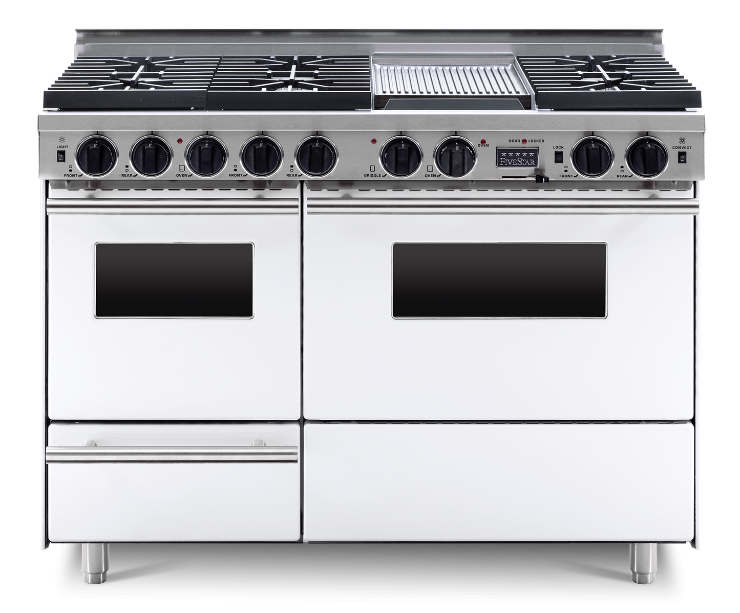 48” LP Gas True Dual-Fuel Self-Cleaning Convection Range - Sealed Burners