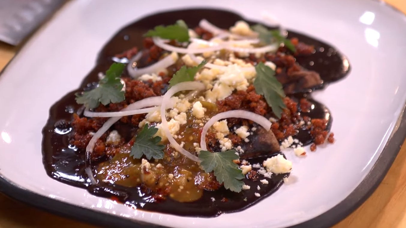 Load video: Black-Bean Sauced Enchiladas