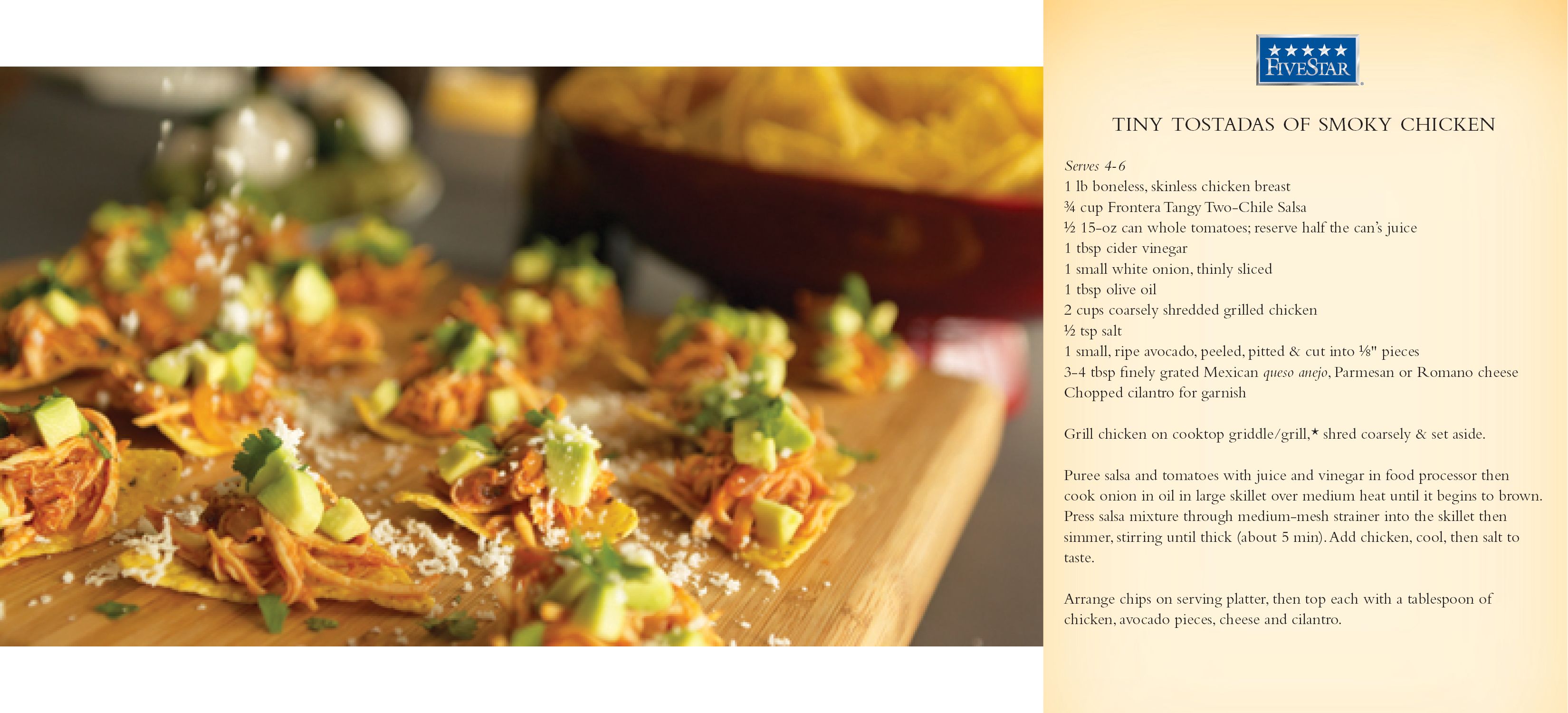 Tiny Tostadas of Smoky Chicken