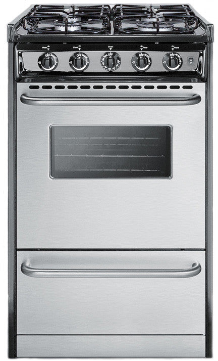 Gas Range Sealed Burner - Standard Plus - Stainless - Flush