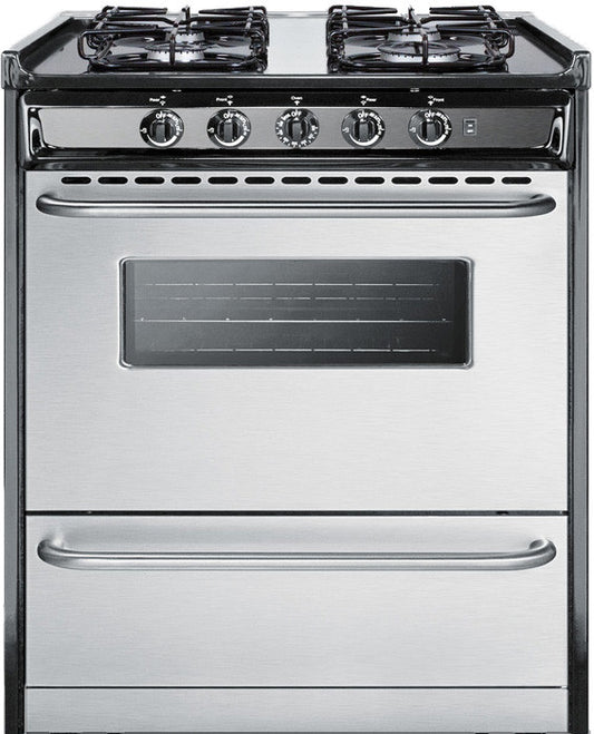 LP Gas Range Sealed Burner - Standard Plus - Stainless - Flush