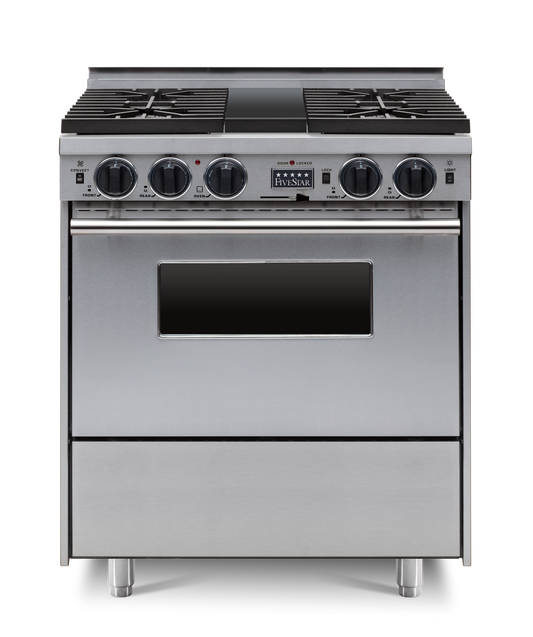 30” Dual-Fuel Self-Cleaning Convection Range - Sealed Burners