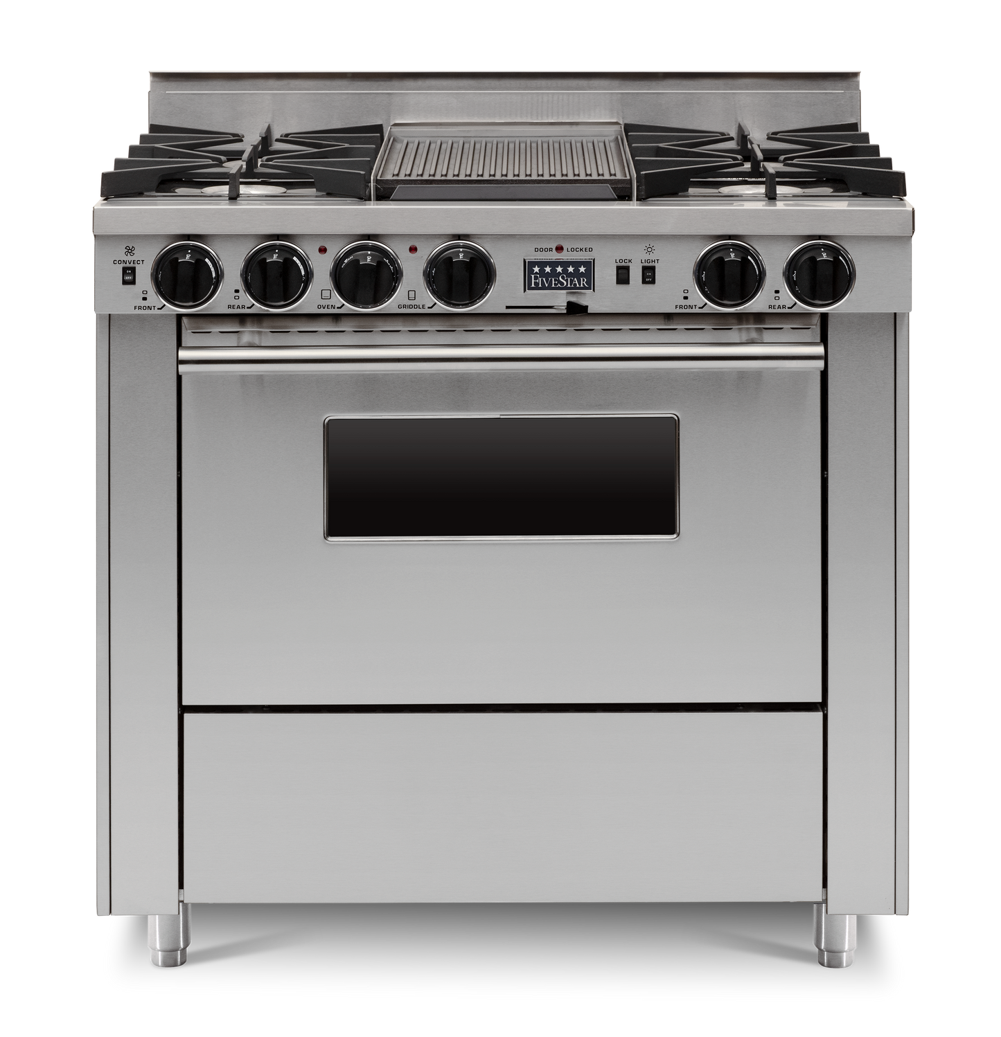 36” Dual-Fuel Self-Cleaning Convection Range - Open Burners