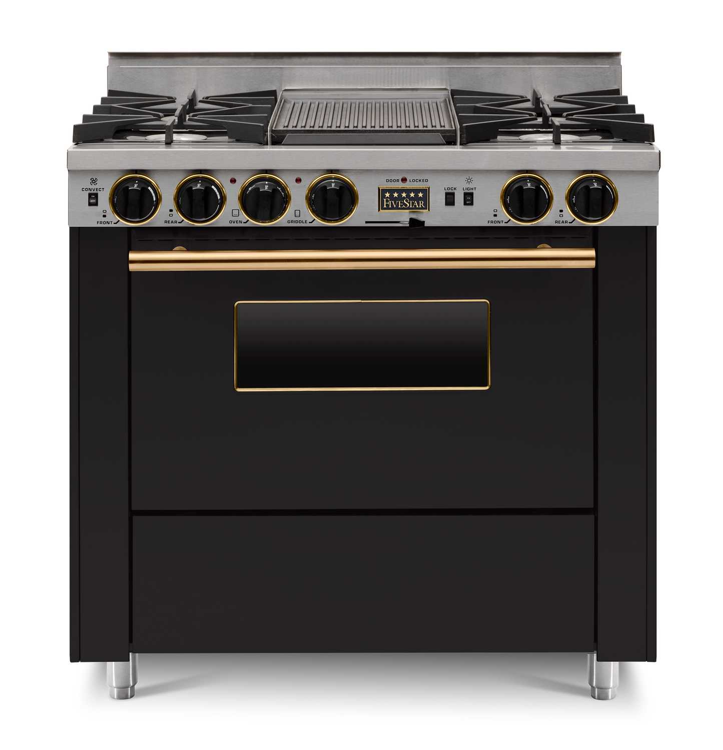 36” Dual-Fuel Self-Cleaning Convection Range - Open Burners