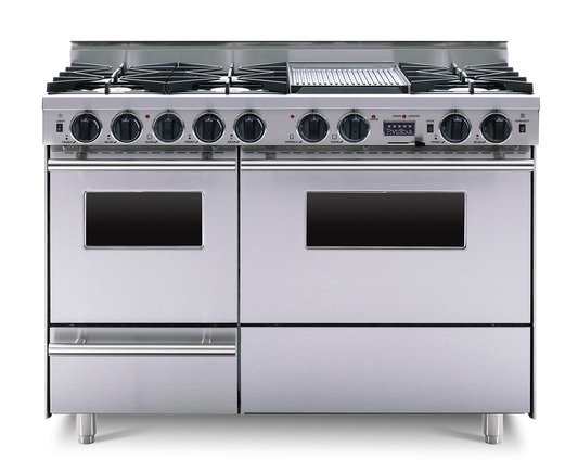 48” LP Gas True Dual-Fuel Self-Cleaning Convection Range - Open Burners