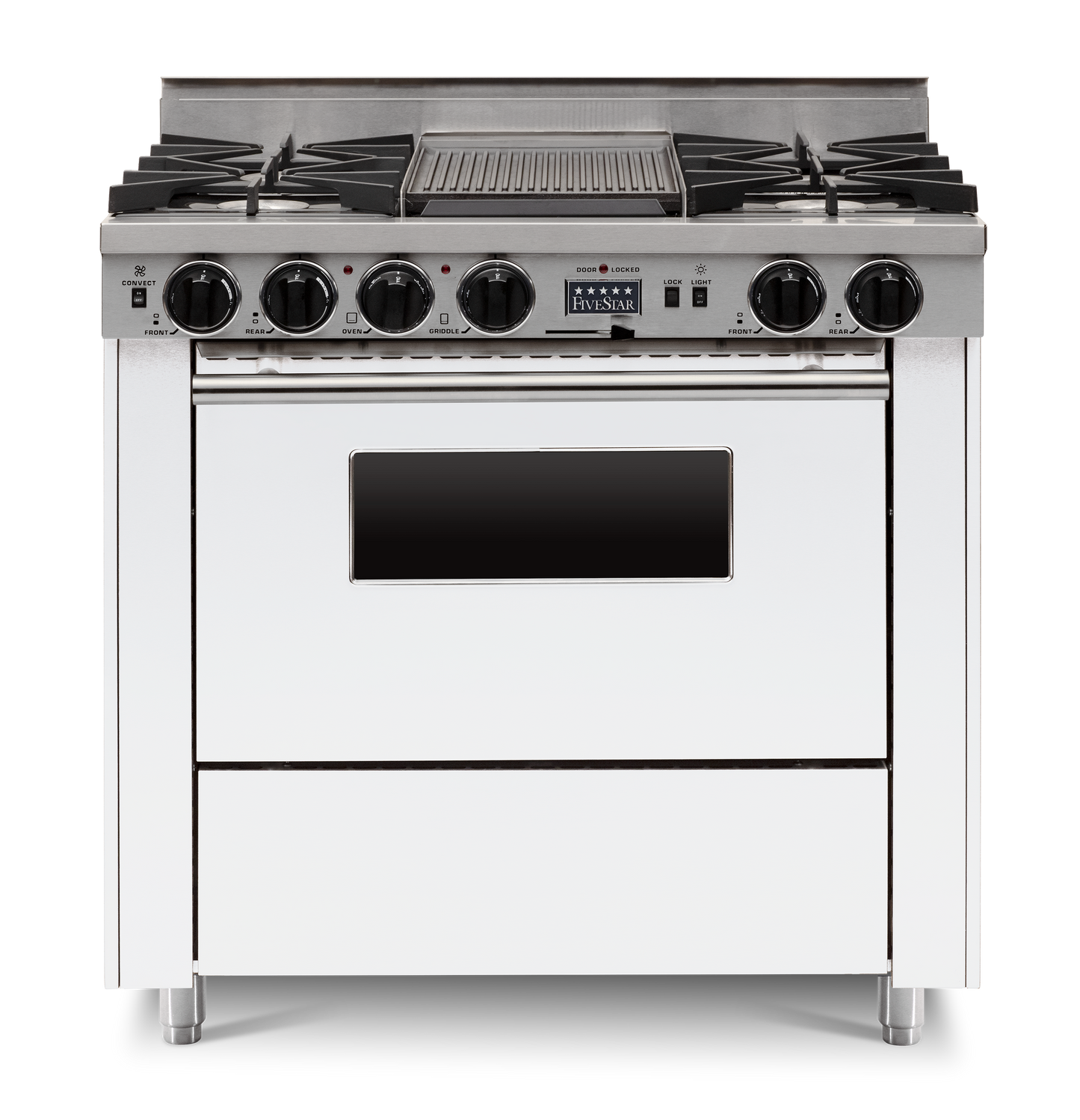 36” Dual-Fuel Self-Cleaning Convection Range - Open Burners